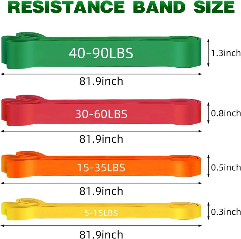 CINE Resistance Bands for Working Out, Pull Up Assist Bands Set, Workout for Women and Men, Exercise Bands,Training, Plasticity, Physical Therapy at Home/Gym - Image 2